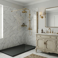 Receveur de douche rectangulaire moderne noir 1200x800mm en SMC, robuste, antidérapant, certifié CUPC CE, en résine de pierre, directement de l'usine