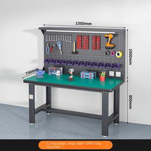 Banco da lavoro antistatico in acciaio inossidabile resistente per stoccaggio e riparazione di utensili per officine di fabbrica scuole ed esperimenti - Product Image 2