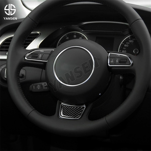 Autocollant de Volant de Voiture pour <span class=keywords><strong>Audi</strong></span> A6 C7 12-18 A7 A4L A3 <span class=keywords><strong>Q3</strong></span> Q5 Décoration en Fiber de Carbone Allroad <span class=keywords><strong>Sportback</strong></span> Auto Assesories - Product Image 5