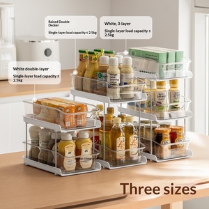 LANZYLO ODM Plastic PET+ABS Kitchen Multifunctional 3-Tier Storage <strong>Rack</strong> <strong>Spice</strong> Shelf <strong>Countertop</strong> Sink Space-saving Cup <strong>Rack</strong> - Product Image 2