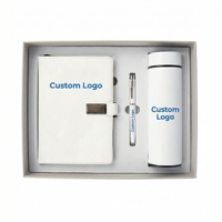 Coffret Cadeau d'Entreprise Personnalisé en Gros avec Logo – Carnet en Acier Inoxydable Imprimé UV, Stylo, Bouteille d'Eau Isotherme et Emballage Boîte