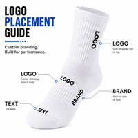 Chaussettes de sport personnalisées unies anti-ampoules en tissu extensible, chaussettes de sport jacquard personnalisées mi-mollet pour le basketball et la course à pied