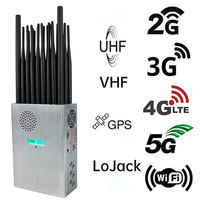 Inhibidor de Señal de Teléfono Celular 2025 Portátil con 28 Antenas, Radio FM, Wi-Fi 6e, Wi-Fi 2.4G/5G, GPS, Lojack, UHF, VHF, 433, 315, 868, GSM, 3G, 4G, 5G