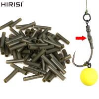 Tube thermorétractable Hirisi, 100 pièces par paquet, pour la pêche à la carpe, anti-emmêlement, manchons pour hameçons, matériel de pêche à la carpe.