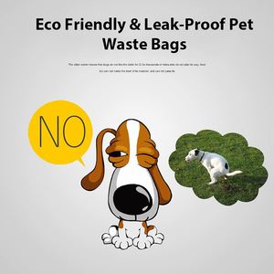 Sacs à déjections pour animaux de compagnie en HDPE imprimés sur mesure, très demandés, sacs jetables pour chiens et chats, style simple - Product Image 3
