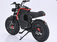 Vélo de montagne électrique Black Warrior 48V 500W 13AH avec cadre en alliage d'aluminium, suspension avant/arrière, étanche, tout-terrain