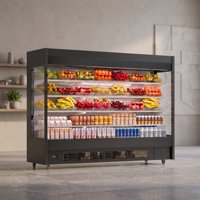 Vitrine Réfrigérée Verticale à Rideau d'Air pour Fruits, Légumes, Produits Laitiers, Boissons – Équipement Commercial pour Supermarchés et Magasins de Détail