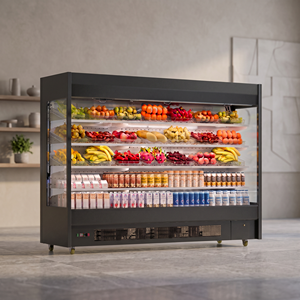 Vitrina Refrigerada Vertical con Cortina de Aire para Frutas, Verduras, Lácteos, Bebidas, Productos de Supermercado y Comercio Minorista - Product Image 1