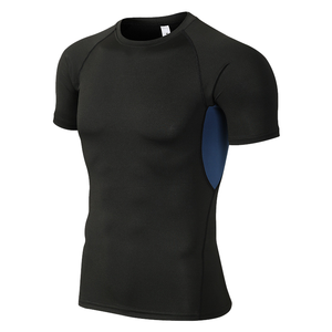 T-shirt de compression pour homme, manches courtes, col rond, coupe ajustée, séchage rapide, imprimé par transfert thermique, sport, gym, entraînement - Product Image 6