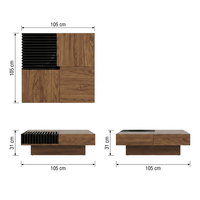 Table basse moderne minimaliste en bois de frêne, idéale pour le salon, table centrale assortie au canapé, écologique