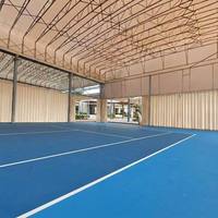 Auvent rétractable électrique pour terrain de padel, résistant au vent et imperméable