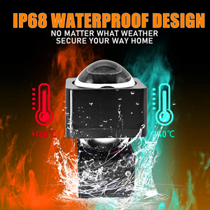 Chenlang 1.6 inch đôi phản xạ ly 96W chùm cao ma trận ba kích thước nhỏ bi LED ống kính máy chiếu Led Đèn Pha cho xe máy - Product Image 5