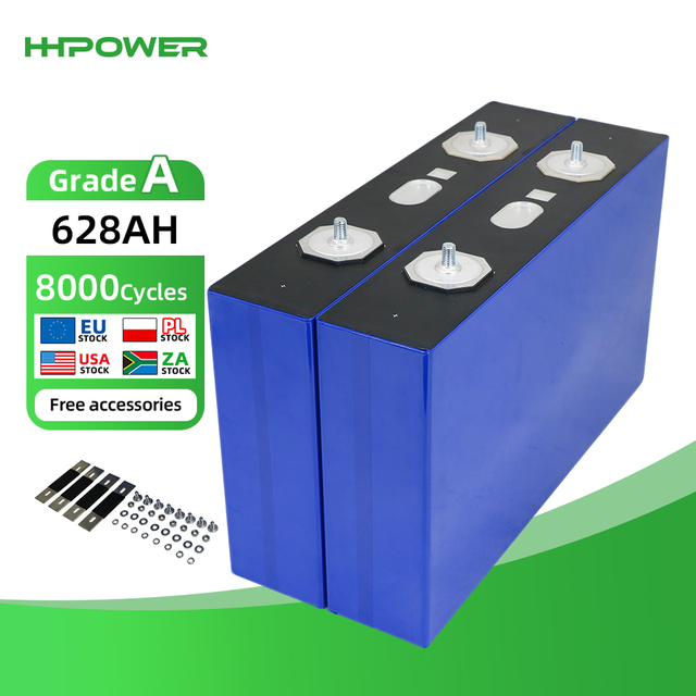 628Ah 3.2V Grade a Rechargeable Lithium Battery Cell EVE MB56 for Solar Energy Storage System Home Backup Power LiFePO4
