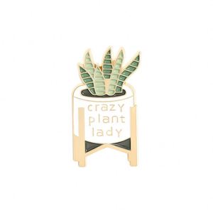 Cute Cartoon Potted Succulents Chain Lapel Pin Making <b>Milk</b> <b>Box</b> Hard Enamel Custom Metal Lapel Pin - Product Image 6