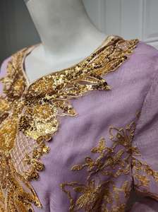 Robe de l'Aïd arabe broderie appliques femmes Caftan caftan robe <span class=keywords><strong>maroc</strong></span> fête islamique luxe Abaya 2024 robe de soirée musulmane - Product Image 6