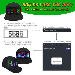 Offre Spéciale App Control Rechargeable Lavable Pleine Couleur Lumineux Rave Éclairage Fête Noël Led Chapeau - Product Image 6