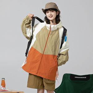 Giacca da <span class=keywords><strong>uomo</strong></span> con Splicing Color block sottile Cool Feeling traspirante per coppia di marchi di moda americana all'aperto - Product Image 6