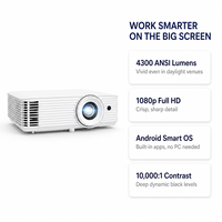 Projecteur de conférence sans fil intelligent Android AF620a 1080P 4300 lumens double