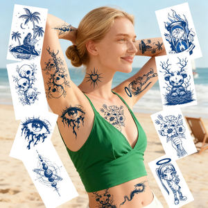 Tatuaje Semipermanente para Mujeres, <span class=keywords><strong>Hombres</strong></span> y Niños, Suministros para Fiestas, <span class=keywords><strong>Tatuajes</strong></span> de Jagua Realistas con Duración de 7 a 14 Días, Opción de Logotipo Personalizado - Product Image 4