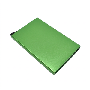 Custom Logo Aluminum Pop Up Card Holder Slim Minimalist <b>RFID</b> <b>Blocking</b> Metal <b>Wallet</b> for Men - Product Image 1