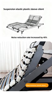 Hiện Đại Tối Giản Bền Sắt Ngả Khách Sạn Phòng Ngủ Giường Điều Khiển Từ Xa Động Cơ Có Thể Điều Chỉnh Trường Căn Hộ Lớn Kích Thước - Product Image 6