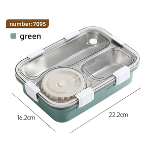 Aohea Boîte à lunch en acier inoxydable thermique 304 Boîte à <span class=keywords><strong>bento</strong></span> portable étanche Boîte à <span class=keywords><strong>bento</strong></span> pour enfants avec compartiment de stockage des aliments - Product Image 5
