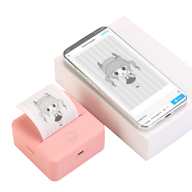 Premium Quality Creative Mini Thermal Printer Support WiFi Connection Card Portable Sticker Label Printer for Small Business