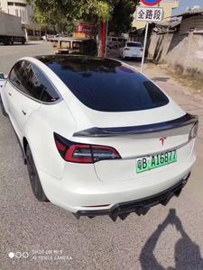 Becquet de coffre arrière en Fiber de carbone, aileron postérieur stylé compatible avec le modèle <span class=keywords><strong>Tesla</strong></span> <span class=keywords><strong>3</strong></span>, becquet noir Type V 2014 + - Product Image 3