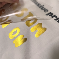 Logo de marque personnalisée impression par transfert de chaleur fer à repasser sur transfert de chaleur plastisol vinyle autocollant étiquette transferts DTF pour T-shirts