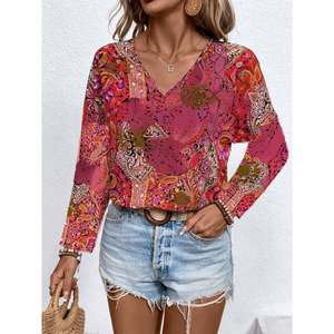 Camicetta da <span class=keywords><strong>Donna</strong></span> a Maniche Lunghe Casual e Comoda, Modello di Tendenza, Vendita Calda - Product Image 1