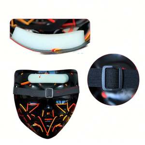 Máscara <span class=keywords><strong>de</strong></span> Halloween <span class=keywords><strong>con</strong></span> Luces LED, Máscaras Divertidas <span class=keywords><strong>de</strong></span> The Purge: Election Year, Accesorios <span class=keywords><strong>de</strong></span> <span class=keywords><strong>Disfraces</strong></span> para Cosplay, Máscara <span class=keywords><strong>de</strong></span> Fiesta - Product Image 4