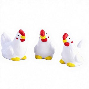 ของเล่นบีบไก่แกะสลักลายโลโก้ตามสั่ง บรรเทาความเครียด ทำจากโฟม PU - Product Image 2