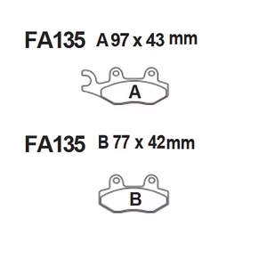 FA135 <span class=keywords><strong>prix</strong></span> usine moto pièces de rechange plaquette de frein pour LT-F 500 LT-R 450 XTZ 750 Super <span class=keywords><strong>Tenere</strong></span> YXR <span class=keywords><strong>700</strong></span> Rhino SXS - Product Image 6