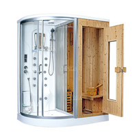 Ruang Sauna Uap, Sauna Dalam Ruangan, Sauna Kayu Hemlock, Kabin Sauna Panas Kering untuk 2 Orang, Ruang Sauna Uap Basah Tradisional