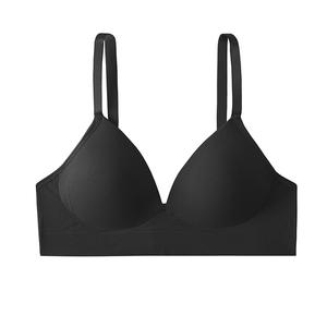 Sujetador sin costuras de talle alto para mujer, con copas de látex fijas, sin aros, cómodo, tipo bikini, top tipo chaleco, soporte sin aros, patrón liso, cintura alta - Product Image 4
