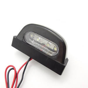 Accessoires pour motos, éclairage de plaque d'immatriculation pour vélo électrique, support de plaque d'immatriculation LED blanc pour moto, 2 fils - Product Image 1