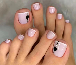 OEM Private Label <strong>Toes</strong> False <strong>Nails</strong> 24s/box <strong>French</strong> <strong>Designs</strong> DIY False Press on <strong>Toe</strong> <strong>Nail</strong> Foot <strong>Nails</strong> Art Tips - Product Image 4