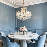 Lustre de Mariage de Luxe, Lustre d'Hôtel en Cristal, Suspension de Plafond pour Table à Manger, Lustre de Style Européen