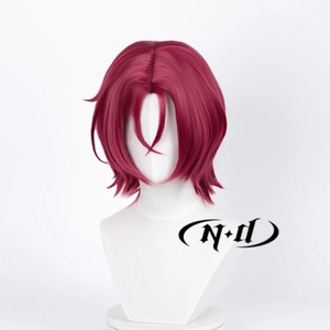 ND <span class=keywords><strong>Rin</strong></span> <span class=keywords><strong>Matsuoka</strong></span> 무접착제 내열성 합성 고온 섬유 130% 밀도 라이트 브라운 내츄럴 웨이브 로즈 메쉬 그물 가발 - Product Image 3