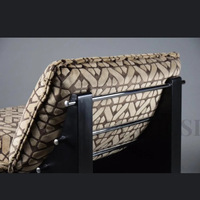 Fauteuil de loisirs en bois massif et tissu jacquard, style rétro Bauhaus du milieu du siècle, mobilier d'intérieur nordique