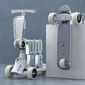 3 in 1 carrello Scooter per bambini che rotola senza problemi ABS in plastica alimentato a batteria bambini Unisex di <span class=keywords><strong>2</strong></span>-4 anni seduti e in piedi - Product Image 2