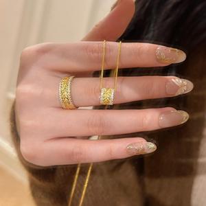 ชุดเครื่องประดับเงินแท้ 925 ดีไซน์กิ่งทองประดับหยก ใบข้าว แหวน สร้อยคอ สไตล์หรูหราไฮเอนด์ - Product Image 3