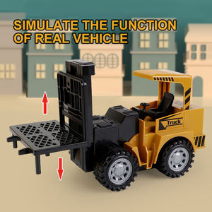 Chariot élévateur télécommandé 5 canaux, grue de construction de simulation en métal moulé sous pression avec lumières et sons, batterie au lithium <span class=keywords><strong>3</strong></span>,7 V rechargeable par USB - Product Image 5