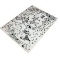 Tapis de table pour bébé en silicone écologique classique 40x30cm Non toxique Résistant à la chaleur pour les enfants Peinture Coloration Dessin