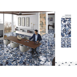 Azulejos de Porcelana Vitrificada Digital Negra Grafito 600x1200mm con Acabado Pulido Efecto Mármol para Pisos y Paredes Interiores - Product Image 4