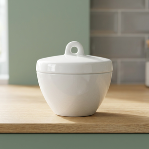 CROWN Crisol de porcelana 20ml 32 x 37mm de pared media con tapa, equipo de laboratorio para calentamiento preciso, secado e ignición - Product Image 3