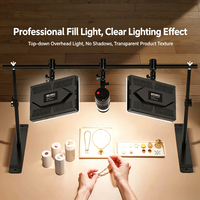 Lumière d'appoint de photographie de bureau pour streaming en direct, idéale pour la photographie de natures mortes culinaires, blanc chaud 3500K, projecteur en plastique