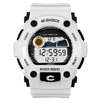 Pabrik Grosir Baru Logo Kustom Online Multifungsi LCD Digital Dewasa Minimalis Jam Tangan Tahan Guncangan Relojes Para Hombres