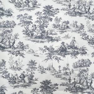 Tissu en <span class=keywords><strong>toile</strong></span> tissée imprimé <span class=keywords><strong>Toile</strong></span> <span class=keywords><strong>de</strong></span> <span class=keywords><strong>Jouy</strong></span> style Palais gris à motif couleur personnalisé pour la décoration intérieure, nappes, serviettes et sacs - Product Image 1
