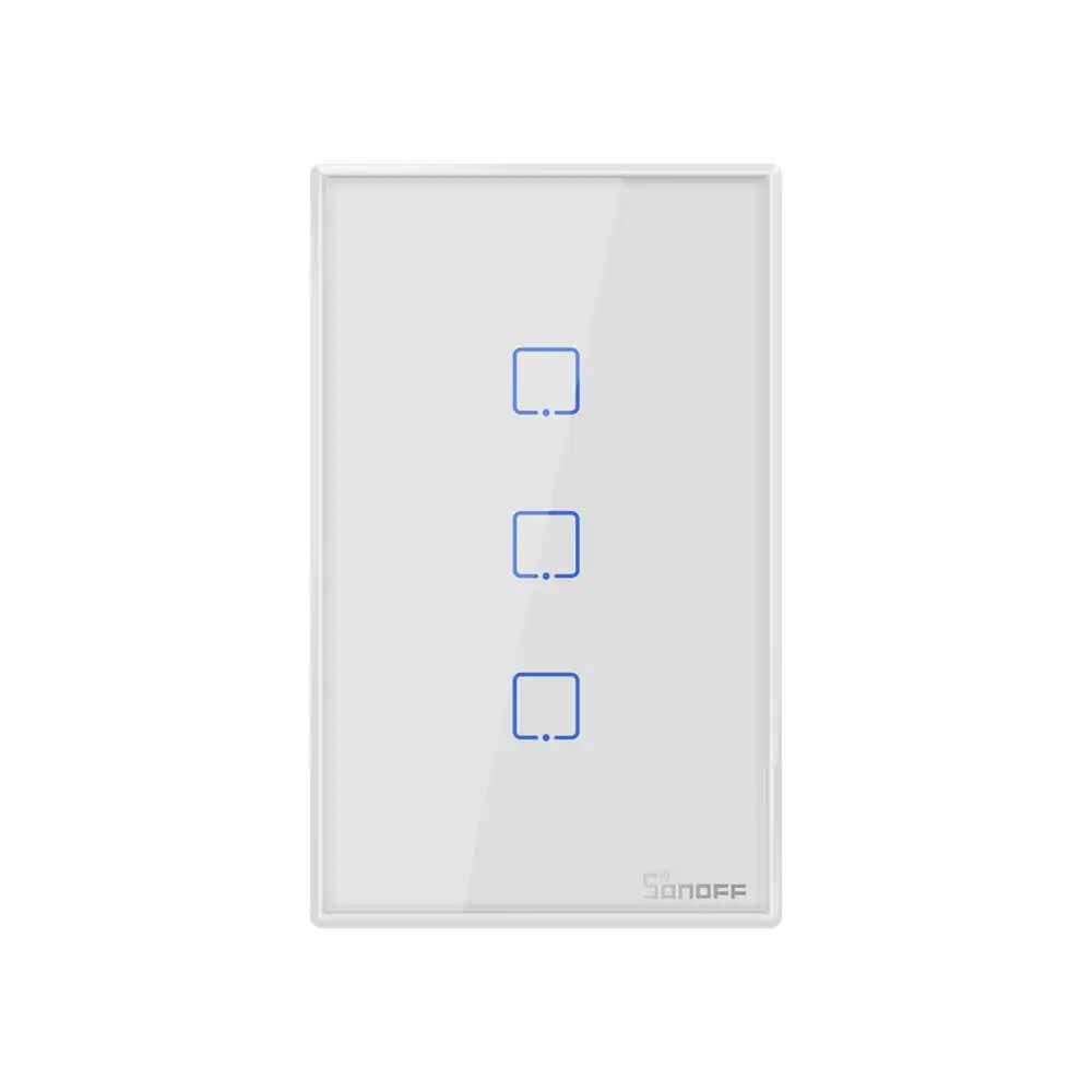 Sonoff TX T2 US 3Gang/3C Smart Light Switch Wi-Fi & RF Wall Switch Works with Alexa and Google Home